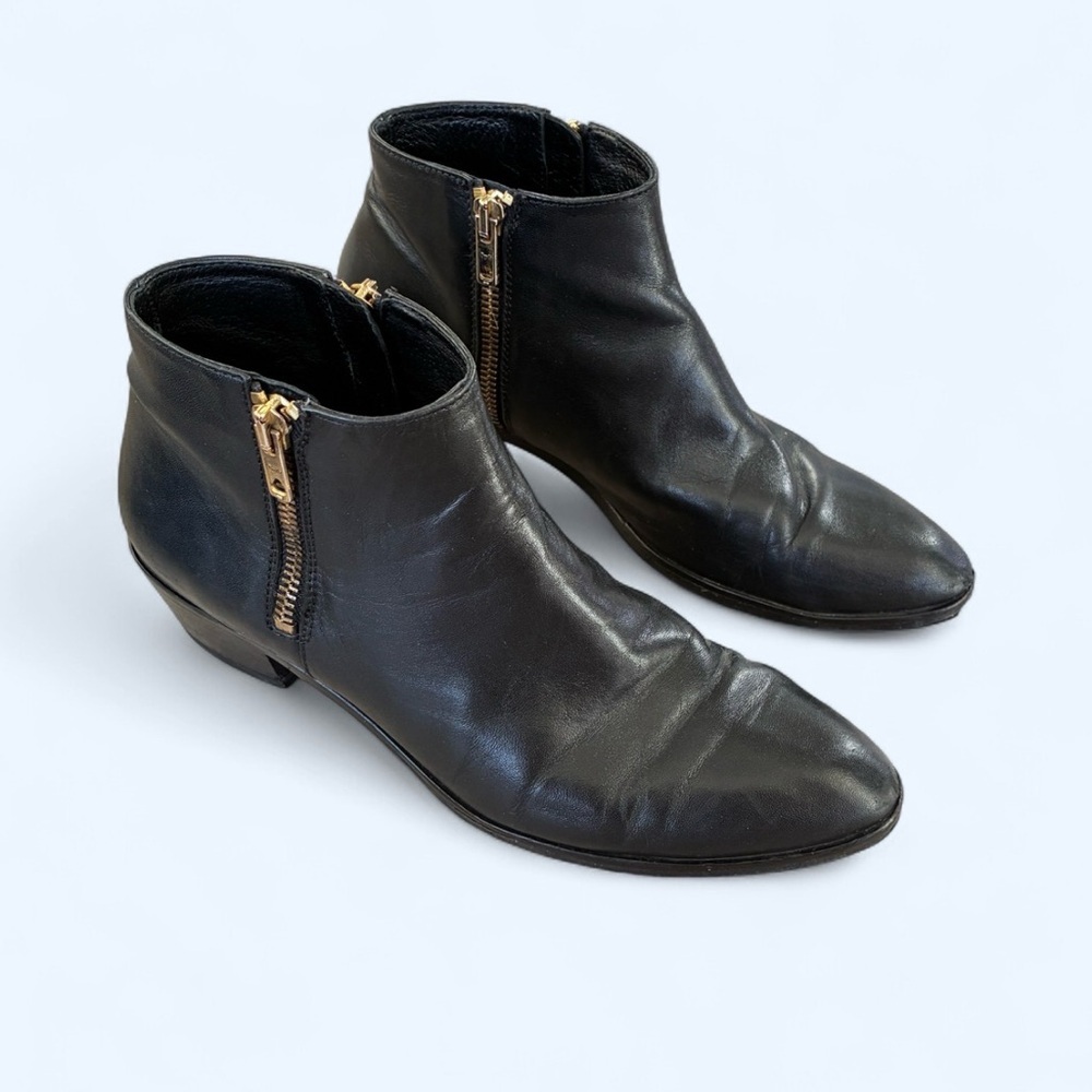 J Crew Zip up pointed toe leather ankle boots size 7